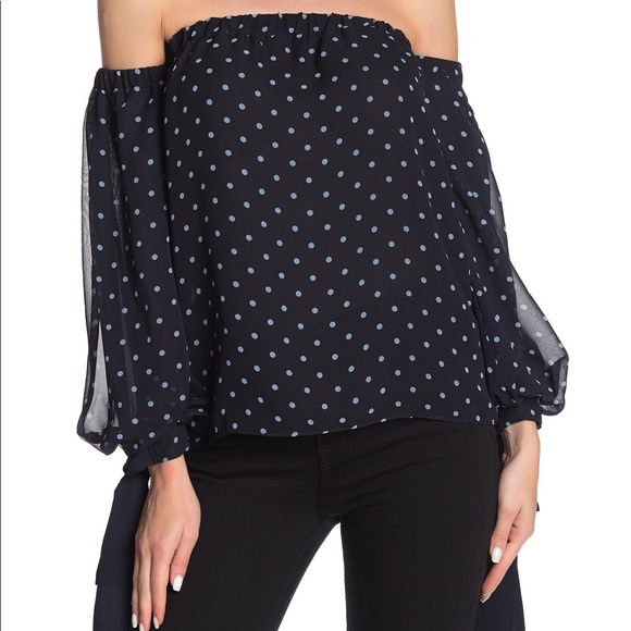 vince camuto ruffle off the shoulder top